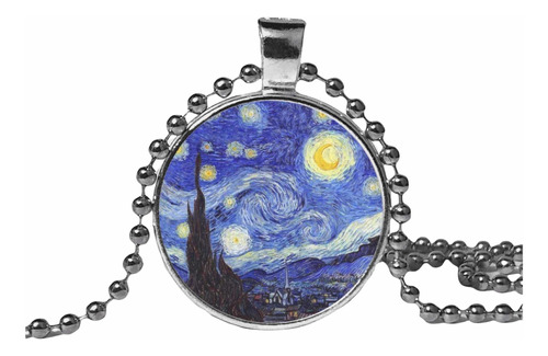 Collar Noche Estrellada De Van Gogh Excelente Para Regalo