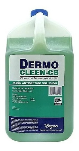 Dermo Cleen Jabón Antiséptico Benzalconio Jabón 4 L Cleen Cb
