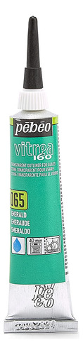 Pintura Para Vidrio Pebeo Vitrea 160. (20ml.) Esmeralda.