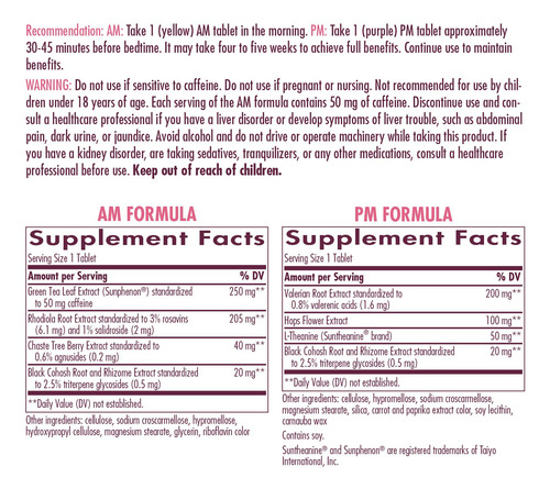 Enzymatic Therapy Am/pm Peri Menopause Formula, Tablets 60ea