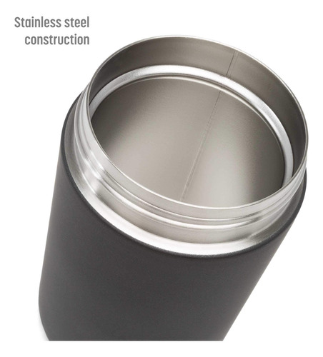 Termo Acero Inoxidable Sellado Al Vacío 473 Ml Color Gris