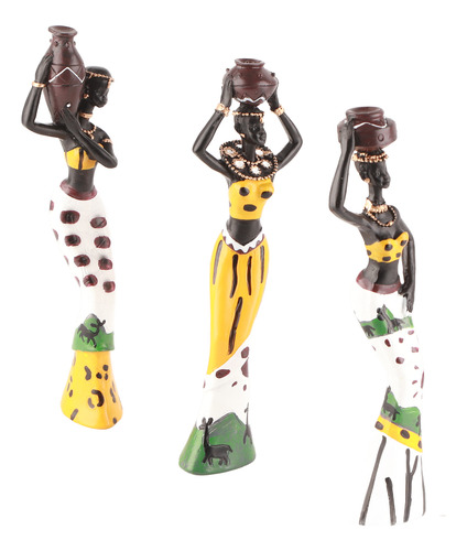 Esculturas Africanas, Figura Africana De Resina Para Dama