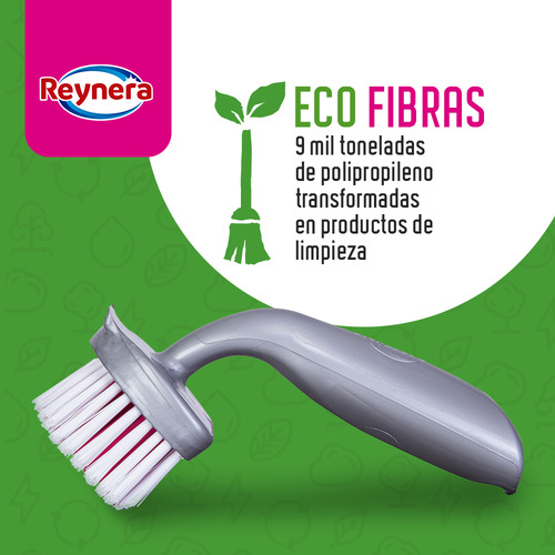Kit De Cepillos Multiusos Para El Hogar Reynera 12 Pzas Color Gris