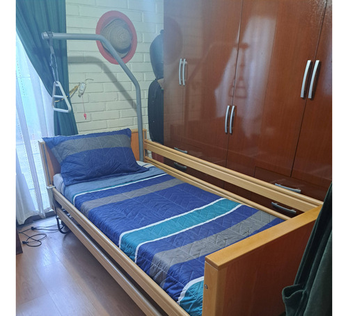 Cama Electrica, Madera, Con Colchon Antiescara