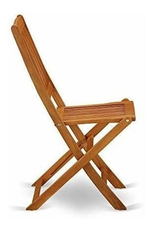 Silla Lateral Plegable De Madera De Acacia Maciza, Juego De