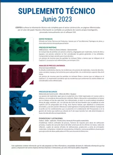 Suplemento Técnico Revista Costos (actualizados )-2023 Peru
