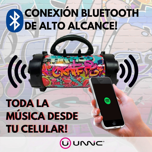 Parlante Bluetooth Portatil Unnic Usb Musica Sd 10w Linterna