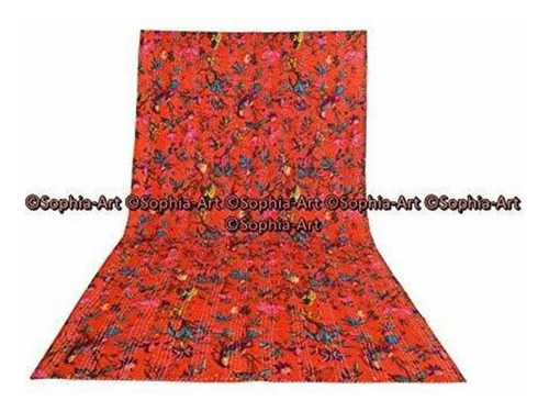 Sofía Art-bird Imprimir Queen Size Kantha Edredón Kantha Ma