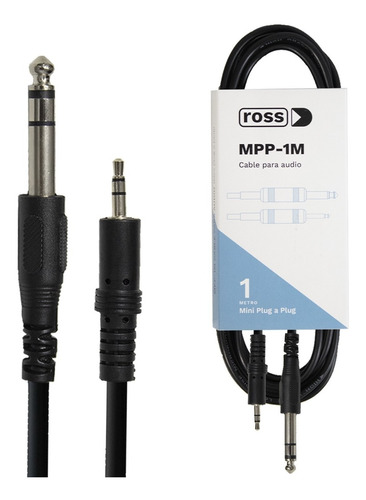 Cable Ross 6,5 Mini Plug A Plug 3,5 Stereo 1 Metro