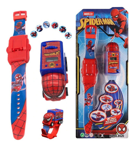 Reloj Infantil 3d Spiderman Digital Con Proyector Y Auto