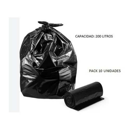 Bolsas De Basura Plastica Negra  B-12 200 Litros 