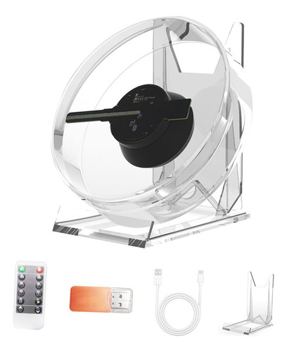 Ventilador De Proyección Holográfica 3d, Mesa Usb Con