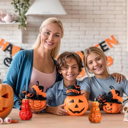 Molde De Vela 3d Con Forma De Calabaza Para Halloween, Silic