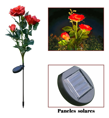 Luces Solares De Flores Al Aire Libre Para Decoración De Jar