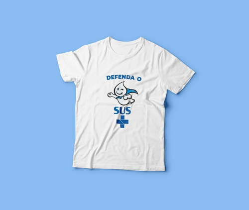 Imagem 2 de 3 de Camiseta Zé Gotinha Defenda O Sus - Algodão