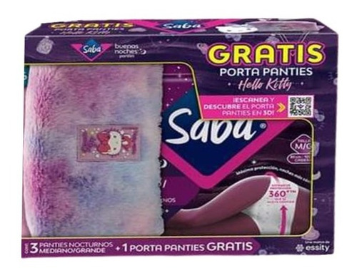 3 Panties Saba Buenas Noches + 1 Portapanties Hello Kitty | MercadoLibre 3 Panties Saba Buenas Noches + 1 Portapanties Hello Kitty | MercadoLibre