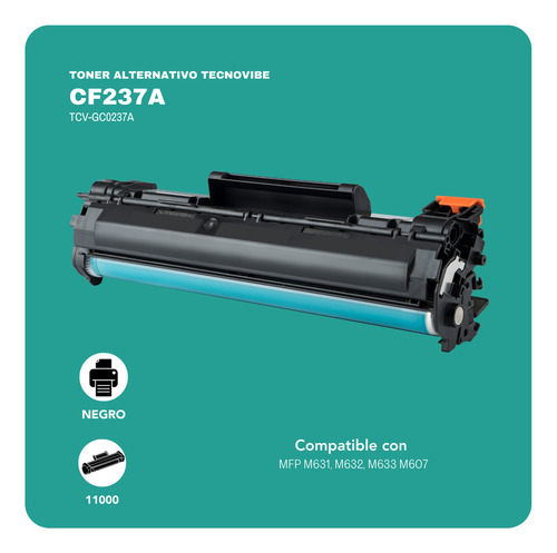 Toner Alternativo Tecnovibe Cf237a Para Hp Laserjet M607 M608 M609 M631 37a 237a 237