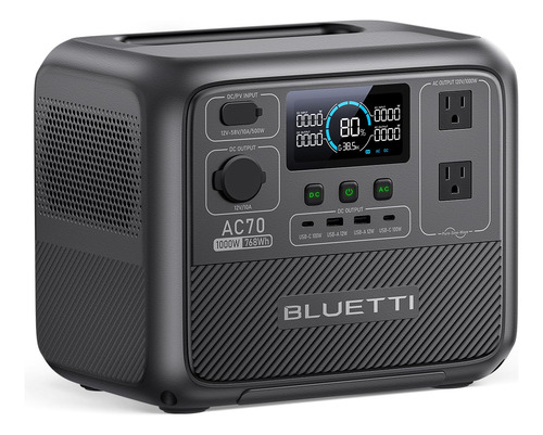 Bluetti Ac70 Estación De Energía Portátil 768 Wh