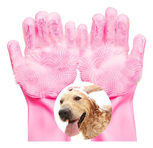 Magic Pet Grooming Gloves, Dog Bathing Shampoo Gloves W...