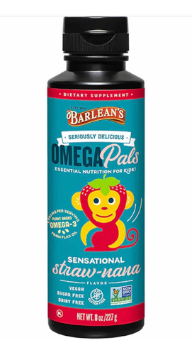 Omega 3 1483 Mg , Aceite De Lino De Berleans Niños