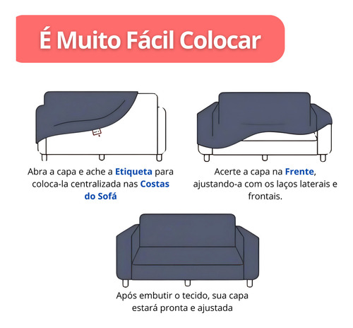 Capa De Sofá Mistero 1 Lugar Brim Peletizado Cor Cru