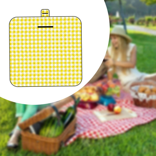 Manta De Picnic Estera De Playa EstatĂșa 200x200cm Amarillo