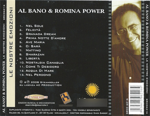 Cd Le Nostre Emozioni (al Bano & Romina Power) Estándar
