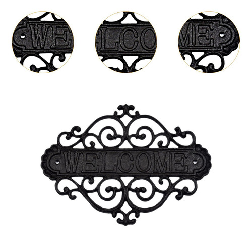 . Placa De Boas-vindas Em Ferro Fundido, Placa Decorativa