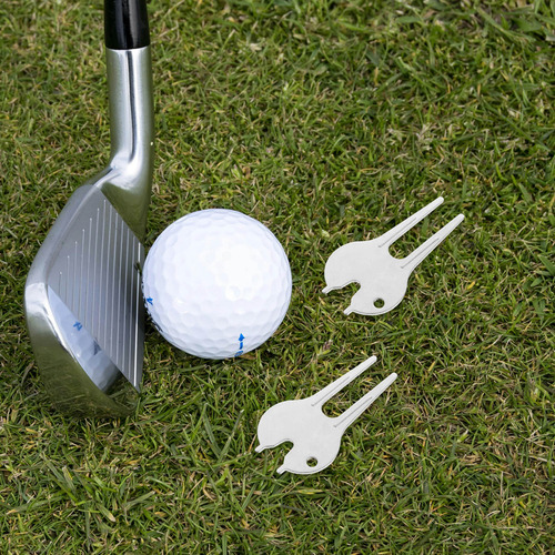 1 Par De Horquillas Divot De Aleación De Zinc, Color Verde,