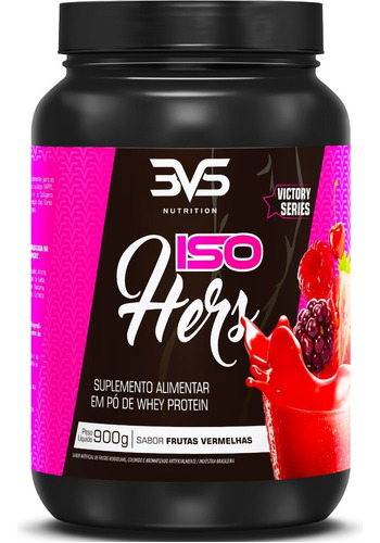 Whey Protein Isolada Feminina 900g Sabor Frutas Vermelhas Fórmula Especial Para Mulheres Com Colágeno Hidrolisado