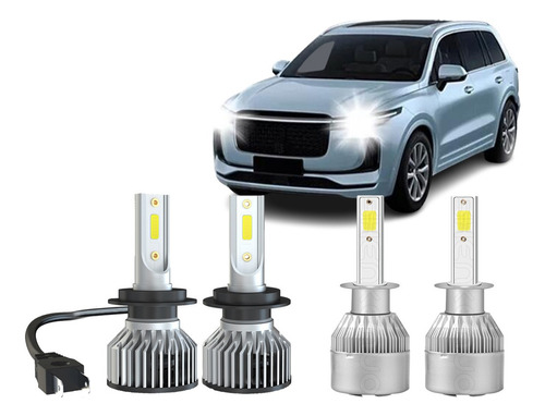 Kits De Faros 6000k Led De Luz Alta Y Baja Para Renault