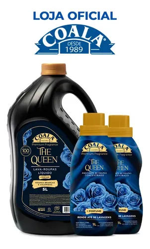 Kit Coala Laundry  Lava Roupas 5l + 2 Amaciantes - The Queen