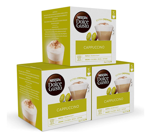 Promo Cappuccino 3x2 Nescafe Dolce Gusto 3 Cajas X 16 Uni