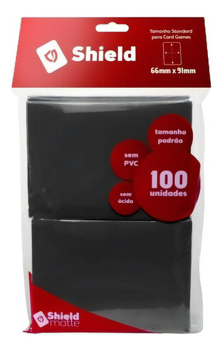 Central Shield Preto 100 Unidades Standard Size