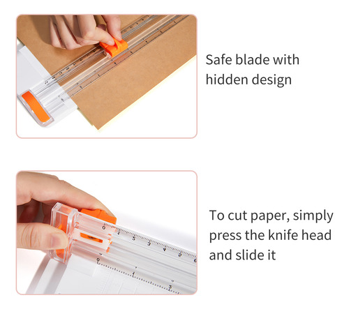 Mini Cortador De Papel A5 Com Régua Para Artesanato E Escri