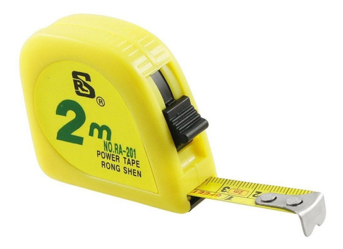 Ruelen Yellow 2m 6ft Tape Meter Measuring Scale Metal