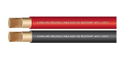 Cable Combinado De Soldadura Extra Flexible De Calibre 6 Ewc