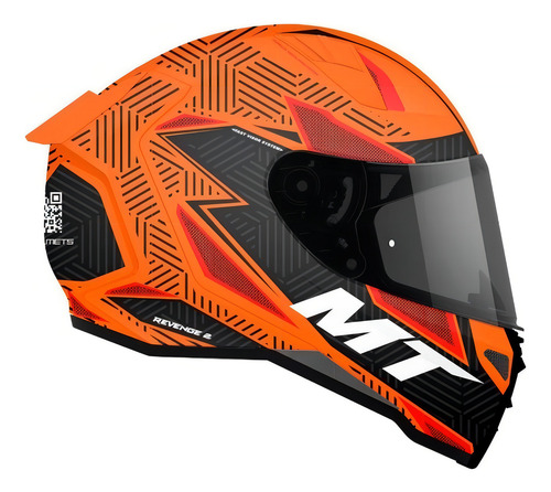 Casco Mt Revenge 2 Status, naranja mate, color naranja, talla 60 (L)