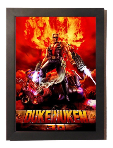 Quadro Poster C. Moldura Duke Nukem 3d Nintendo 64