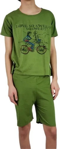 Pijama Niño Lolo Verano. Polera Y Short. 100% Algodón. O552