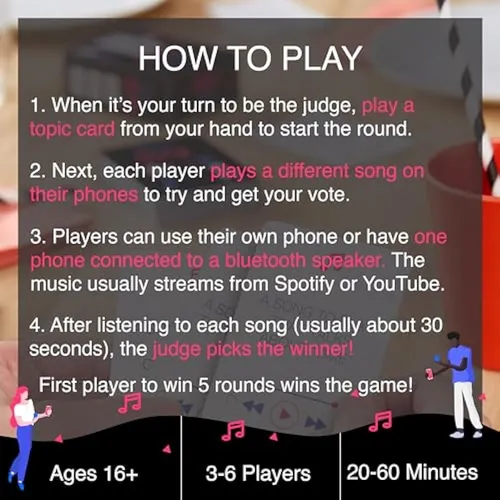 Game That Song - Juego De Cartas De Música Para La