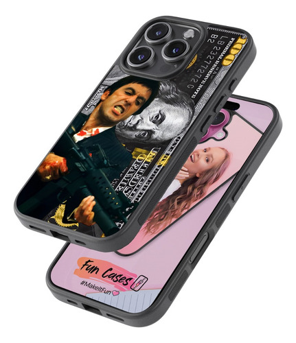Funda Tony Montana Caracortada Scarface Dolar 100 Negro 2 Negro Iphone 16 Pro