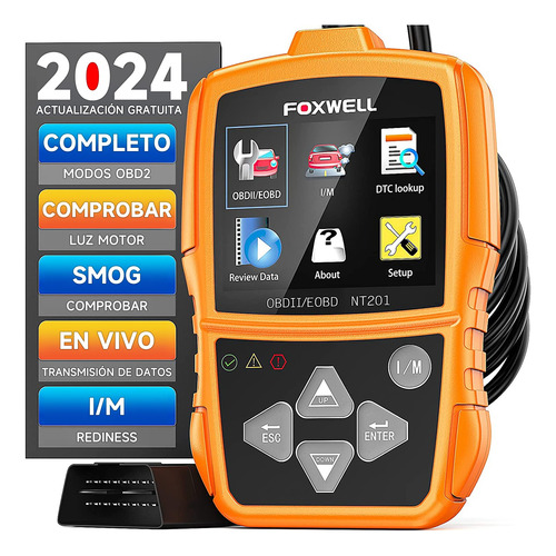 Foxwell Nt201 Escaner Obd2 Borrar Código Falla Motor Obdii