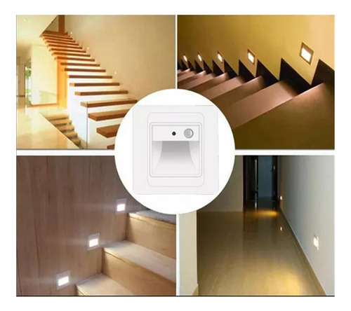 Lámpara Led Empotrable Foco De 9 Piezas Para Escalera De Par