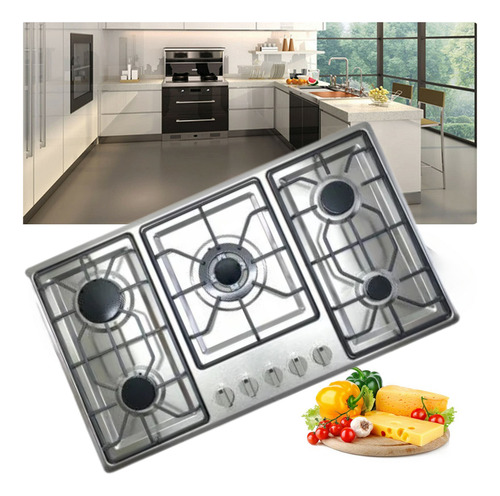 Encimera A Gas Inox Con Chispero Cocina+dispensador De Aceit