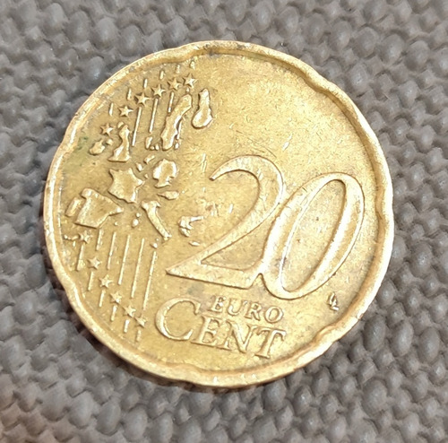 Moneda De 20 Centimos De Euro Año 2002 Rara (Usado)