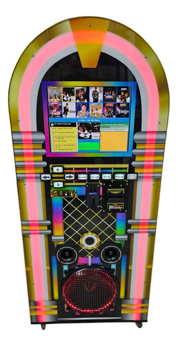 Maquina Karaoke E Musica Retro 2x1 Com Noteiro E Moedeiro Wa Cor Bege 127 220v Chave Seletora