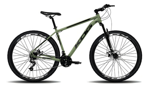 Bicicleta Mtb Aro 29 Kog 21 Marchas Com Freios A Disco Cor Verde Militar+preto