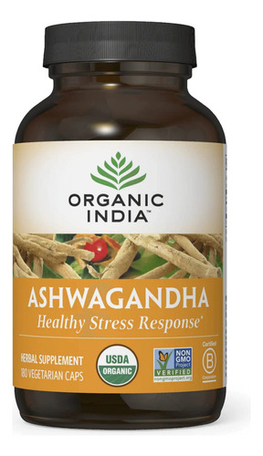 Organic India Ashwagandha - Suplemento De Hierbas  Apoyo A