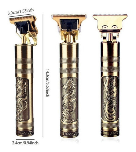 Máquina Profesional Corta Patilla Barba Pelo Vintage USB